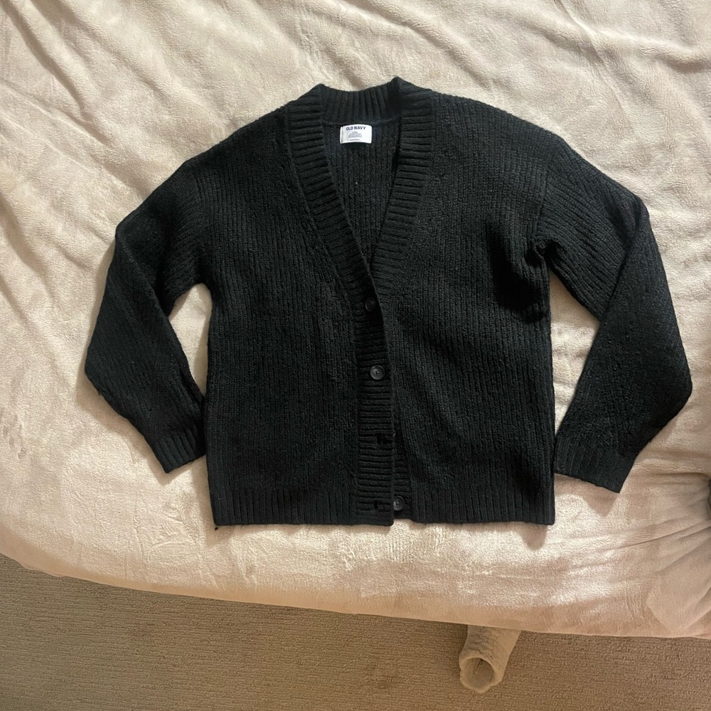 Black Cardigan Sweater